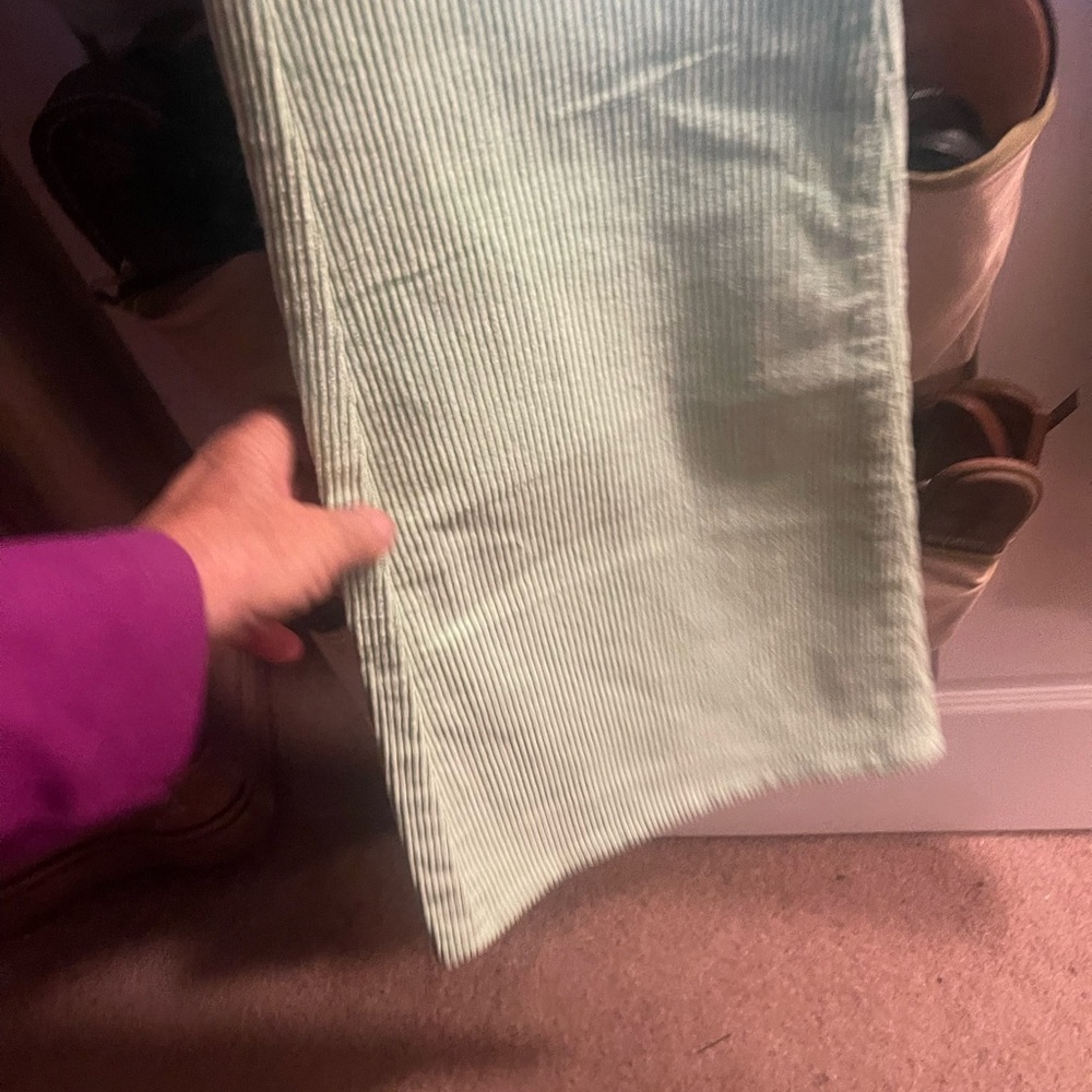 Mint Green Wide Leg Corduroy Pants by Hammies - Picture 4 of 7